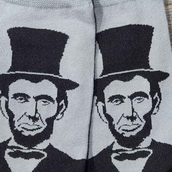 NEW! ABRAHAM LINCOLN Socks President Socks Men's Socks Women's Socks USA America - Picture 3 of 3